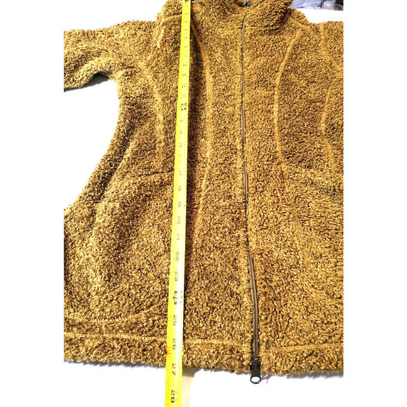 ATHLETA Womens Small Jacket TEDDY COAT Full Zip Fleece Comfy Pockets Brown - Picture 9 of 10